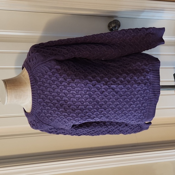 Super Warm Purple Knitted Sweater - Picture 3 of 6